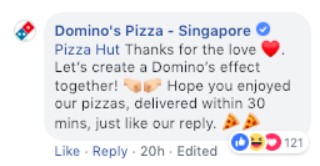 Domino’s pizza comment