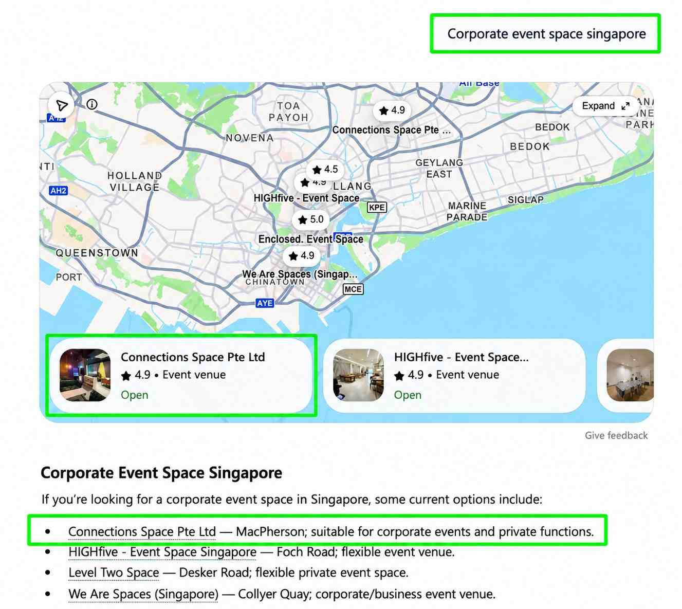Corporate Event Space Singapore